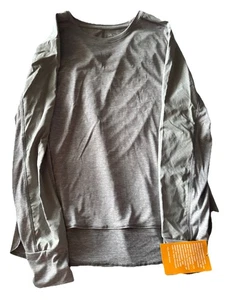 T-shirt donna Avia Performance manica lunga taglia L grigia rete traspirante nuova con etichetta - Foto 1 di 21