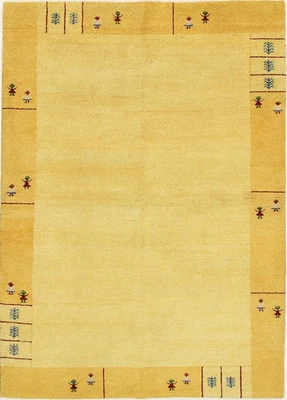 Tribal Traditional Yello Wool Rug – Handloom 8x10 ft Handmade Living Room Carpet - Image 1 of 4