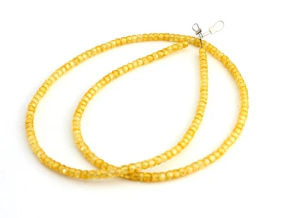 Collana Di Zaffiri Gialli A Strangolo In Pietre Preziose Con Taglio Fantasia - Immagine 1 di 4