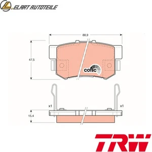 BREMSBELAGSATZ SCHEIBENBREMSE GDB3154 FÜR HONDA ACCORD/V/IV/VI/Aerodeck CIVIC - Bild 1 von 18