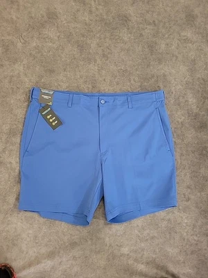 NWT Men Size 42 Roundtree & Yorke Performance Shorts x 9" Flat Front Blue - Image 1 of 4