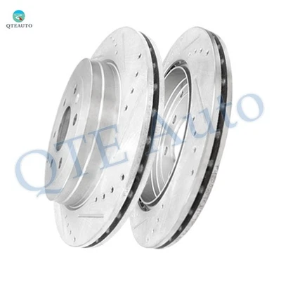 Rotores de freno ranurados perforados traseros 331 mm para GMC Acadia 2007-2016 rueda de 6 pernos Foto 1 de 4