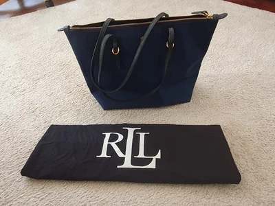 Ralf Lauren Dark Blue Canvas Tote Bag - Image 1 of 4