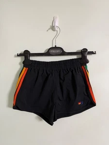 Aviator Nation 5 Stripe Kids Flex Jogger Shorts Black Size 10 - Picture 1 of 6