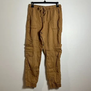 C&C California Soft Cargo Joggers Sz S 100% Lyocell Khaki Pull On Utility Pants - Picture 1 of 5