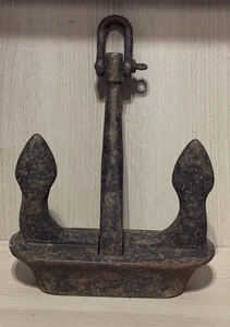 ANTICA ANCORA IN GHISA DELLA MARINA MILITARE USA-ANTIQUE CAST IRON US NVY ANCHOR - Imagen 1 de 12