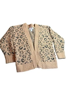 Cat & Jack Girls Leopard Print Open Front Cardigan 3T - Picture 1 of 4