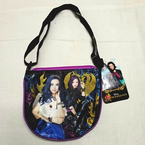 NUEVO Disney Descendants Pequeño Bolso Bandolera Cartera Negro Púrpura 7.5" X 6.5" - Imagen 1 de 7