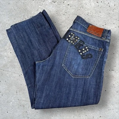 Artful Dodger Gravediggers Jeans Fits 34x30 Dark Wash Y2K Vintage Straight Fit - Image 1 of 4