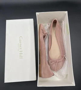 Nuevo - Zapatos planos de ballet rosa granate colina de cuero genuino hechos en Italia para mujer talla 6 - Imagen 1 de 6