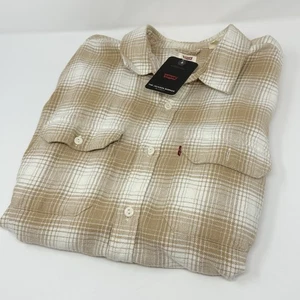 NWT Levi’s The Jackson Worker Flannel Relaxed Fit Plaid Over Shirt Mens Size L. - Picture 1 of 7
