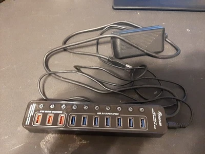 Apanage USB 3.0 Super Speed 11-Port Hub Splitter with AC Adapter - Image 1 of 3