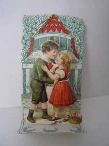 VALENTINE, USED FOLDOUT, SIZE 4 3/4" H x 2 1/2'" W, SEE BOTH PICS FOR CONDITION - Picture 1 of 2