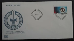 1976 Finland Disabled Soldiers Hospital FDC ties 1Mk Stamp cd Helsinki - Bild 1 von 2