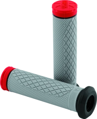 ProTaper Tri Density Full Diamond ATV Grips - Red | 024878 - Image 1 of 4