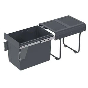 9 Gallon Pull Out Single Trash Cans Kitchen Cabinet Organizer Pullout In-Cabinet - Picture 1 of 5