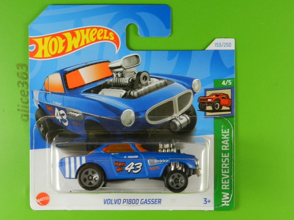 Hot Wheels 2024 - Volvo P1800 Gasser - Reverse Rake - 153 - Nuovo IN Conf. Orig. - Immagine 1 di 1