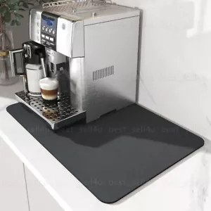 Kaffeebar Matte Geschirrmatte Trocknen Saugfähig Kaffeemaschine Matte Rutschfest Gummirücken - Bild 1 von 22