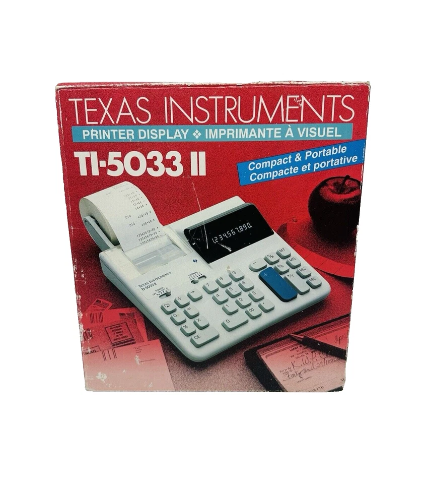 Calculadora contable de impresión de 10 teclas Texas Instruments TI-5033 II PROBADA de colección Foto 1 de 4