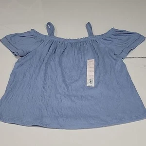NEW girls top light blue  SO CUTE! LARGE 10/12 Bin 4 - Picture 1 of 6