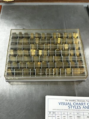 HUGE 35-310 CENTURY DOUBLE LINE BRASS FONT SET NEW HERMES ENGRAVER -270 PIECES ! - Image 1 of 4