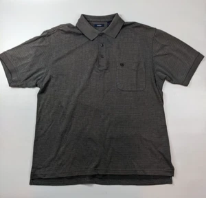 IZOD Polo Shirt Adult Medium Gray Geometric Pocket Golf Men Outdoor Rugby - Picture 1 of 11