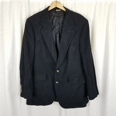 Vintage Barrister 100% Camel Hair Black Blazer Jacket Sportcoat Mens size 40 42 - Image 1 of 4