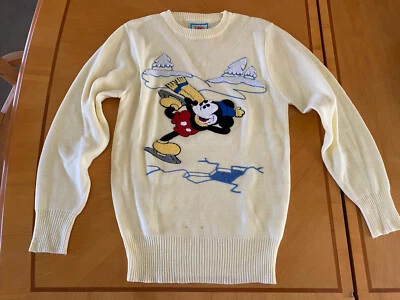 Suéter de Mickey Mouse vintage de los 80 Sunday Comics para mujer talla M bordado ¡Raro! Foto 1 de 4