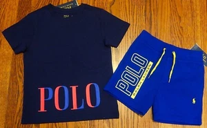 POLO RALPH LAUREN AUTHENTIC BOYS ORIGINAL BRAND NEW 2Pc SHORTS SET Size 4T, NWT - Picture 1 of 4