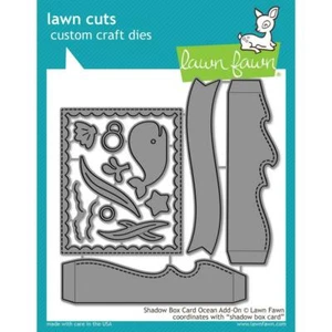 Lawn Fawn Die Set: Shadow Box Card Ocean Add-On LF1705 Cardmaking Die Cuts - Picture 1 of 1