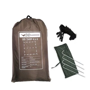 DD Hammocks - DD Tarp 4x4 - Coyote Brown (13ft x 13ft) - 100% Waterproof Ligh... - Picture 1 of 6
