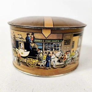 Sombrero en miniatura vintage Dobbs Fifth Avenue lata publicitaria - Imagen 1 de 9