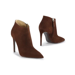 Ralph Lauren Purple Label Collection Brown Suede Tasella Ankle Boots 39.5 New - Picture 1 of 4