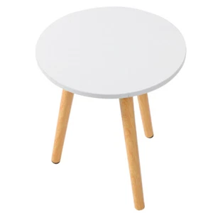 White Bedside Table Leisure Coffee Table White Coffee Desk Wooden Writing Desk - Picture 1 of 12