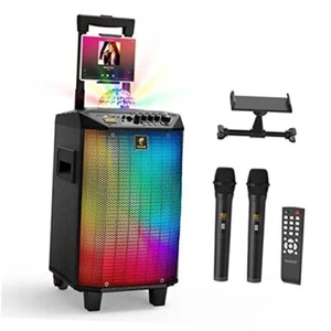 Wireless Karaoke Machine, Bluetooth PA System Portable Singing Speaker with - Picture 1 of 7