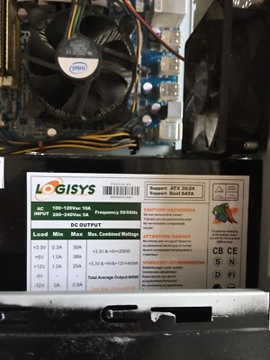 logisys power supply ps550a-bk dual fan - Image 1 of 4