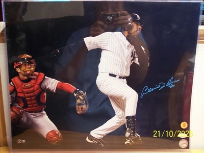 FOTO 16X20 FIRMADA POR BERNIE WILLIAMS AUTO CERTIFICADO DE AUTENTICIDAD JSA de los Yankees de Nueva York Foto 1 de 4