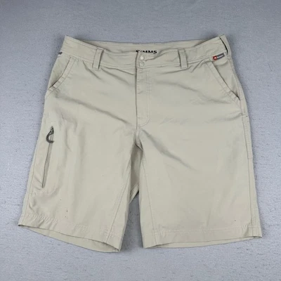 Мужские шорты Simms Cargo 36 бежевые Skiff UPF для рыбалки нахлыстом на открытом воздухе DWR - Изображение 1 из 4