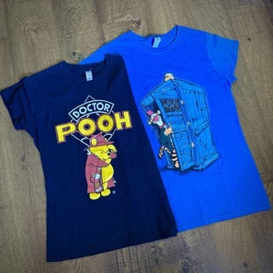 2er Set Doctor Who Disney T-Shirt Winnie Puuh Tigger Tardis Medium - Bild 1 von 10