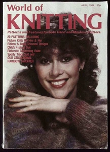 WORLD OF KNITTING April 1984 - 20 Patterns for both Hand & Machine Knitters - Imagen 1 de 3