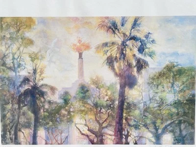 Litografia assinada por Walter Spitzmiller. Olimpíadas de Los Angeles 1984 - Imagem 1 de 4