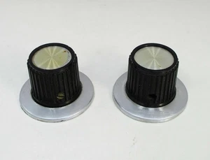 Vintage Pair of Radio Receiver / Amplifier Control Knobs - Made in Taiwan - Picture 1 of 7