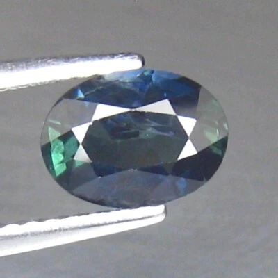1.50 Ct & 8x6x4 mm _ BLUE GREEN NATURAL TEAL SAPPHIRE OVAL CUT LOOSE GEMSTONES - Image 1 of 4