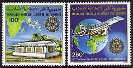 Comoro Islands C109-C110, MNH. Michel 601-602. Rotary 1980. Concorde. - Image 1 of 1