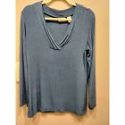 Chico's Traveler - Light Blue Cross Collar with Long Sleeves Tunic Size 1 (M)