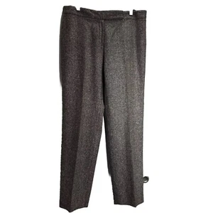 Dana Buchman 12 Pants Wool Silk Blend Lined Black White Tweed W/ Stretch - Picture 1 of 9