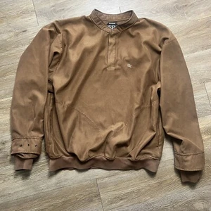 Pullover de golf Zero Restriction XL para hombre 1/4 a presión microgamuza prendas exteriores bordadas - Imagen 1 de 11