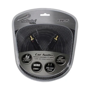 Audiopipe CPP15 24kt Gold Plated Interconnect Cable 15ft - Picture 1 of 1