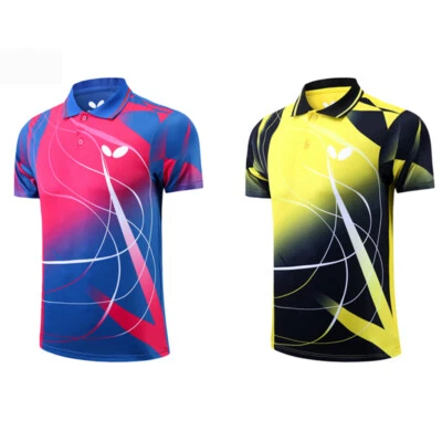 Adult Kid Butterfly Sports Short Sleeve Tops Tennis Clothes Badminton Wear T - Image 1 of 4
