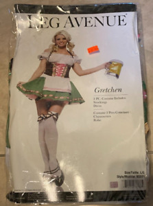 Gretchen Octoberfest Leg Avenue Sexy Dress Costume Large NEW Retail Packaging
